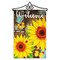 G128 Combo Pack Garden Flag Hanger 14IN & Garden Flag Welcome Sunflowers and Butterflies 12x18IN Printed Double Sided Blockout Fabric